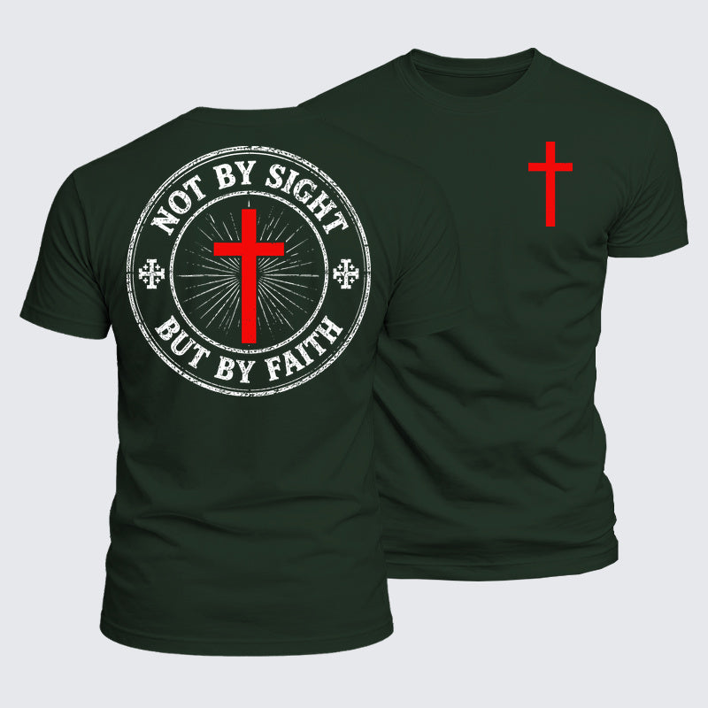 Luxe Mercerized Cotton Tee - Not By Sight But By Faith