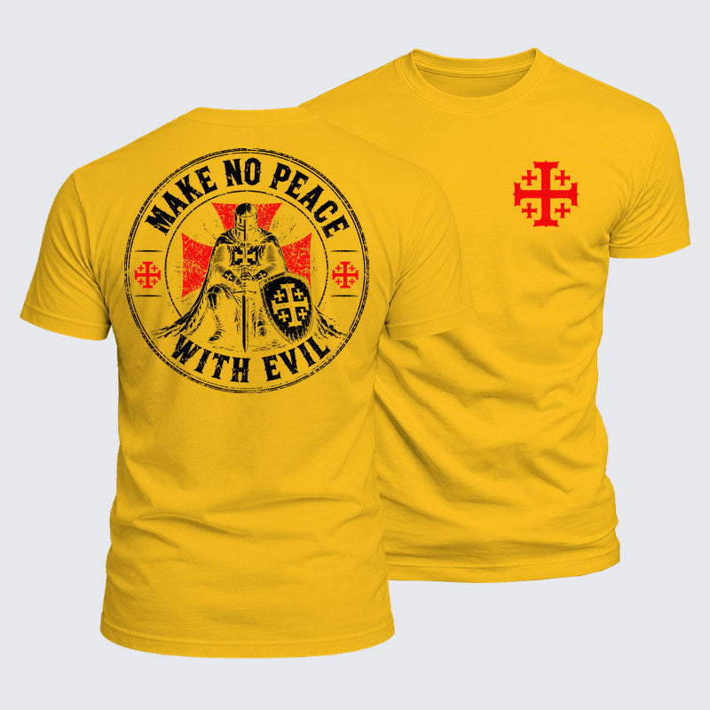 Luxe Mercerized Cotton Tee - Make No Peace With Evil