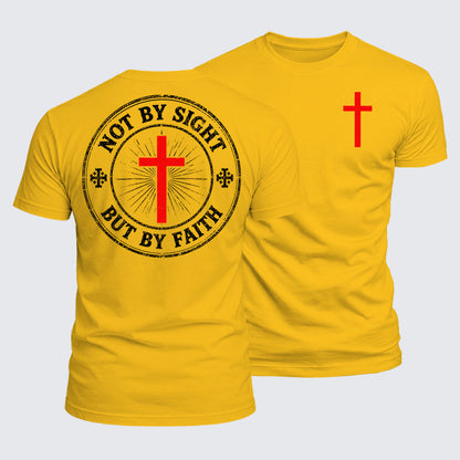 Luxe Mercerized Cotton Tee - Not By Sight But By Faith