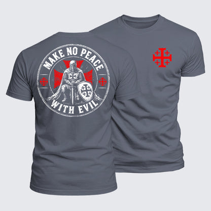 Luxe Mercerized Cotton Tee - Make No Peace With Evil