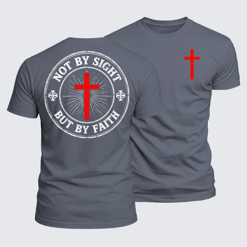 Luxe Mercerized Cotton Tee - Not By Sight But By Faith