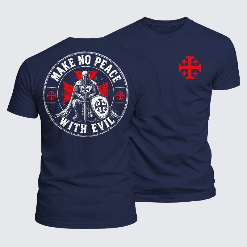 Luxe Mercerized Cotton Tee - Make No Peace With Evil
