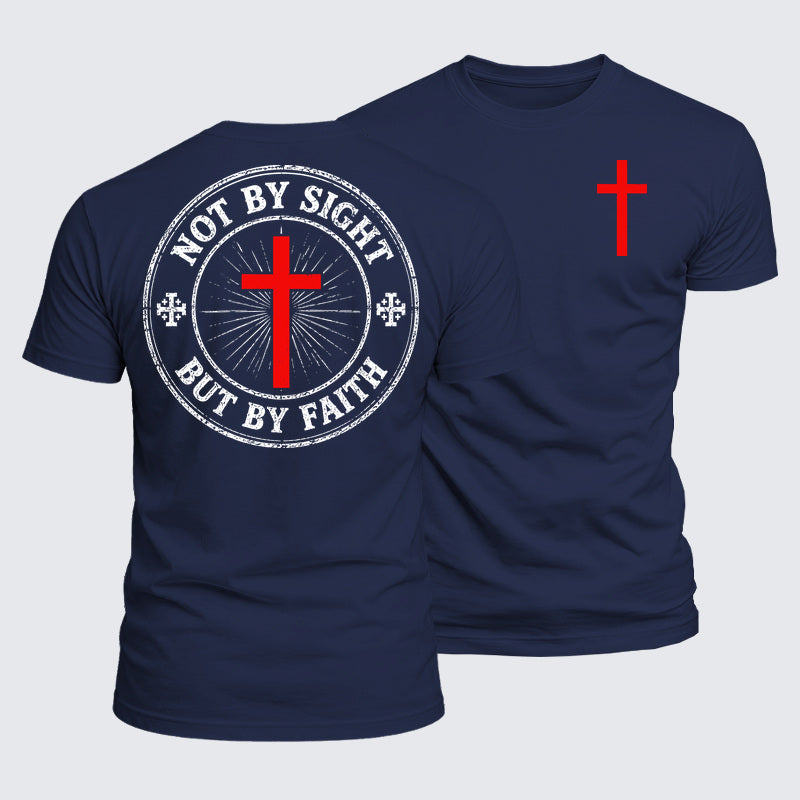 Luxe Mercerized Cotton Tee - Not By Sight But By Faith