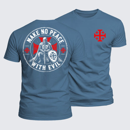 Luxe Mercerized Cotton Tee - Make No Peace With Evil