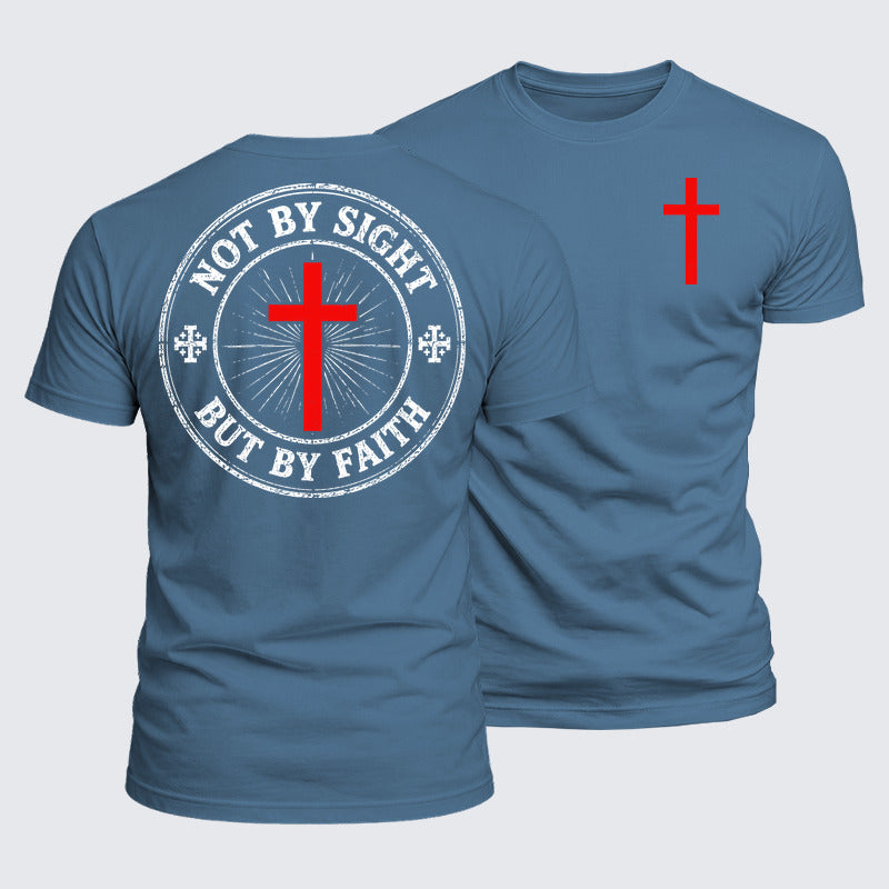 Luxe Mercerized Cotton Tee - Not By Sight But By Faith