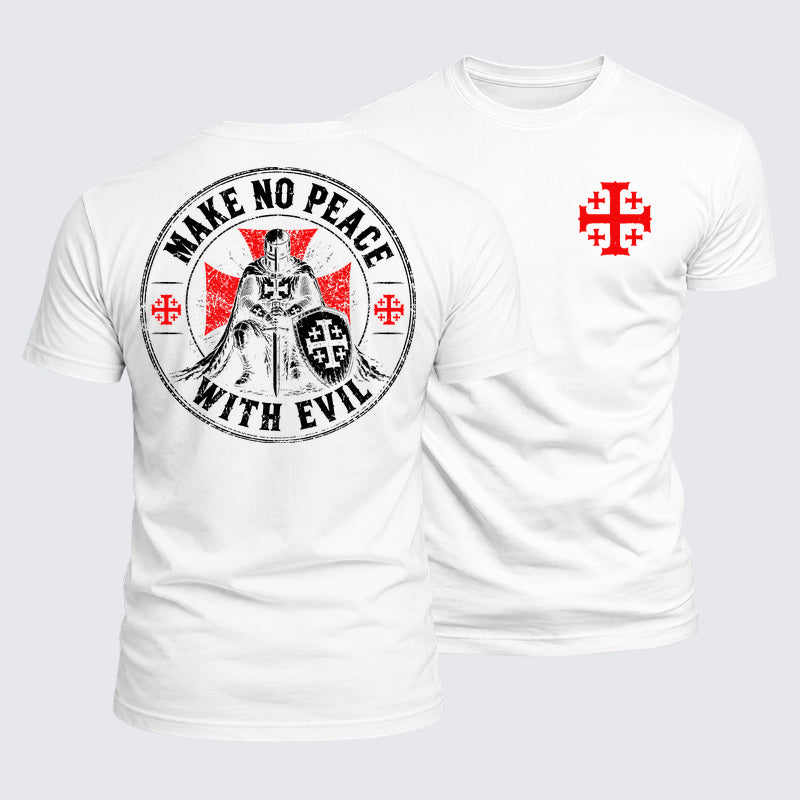 Luxe Mercerized Cotton Tee - Make No Peace With Evil