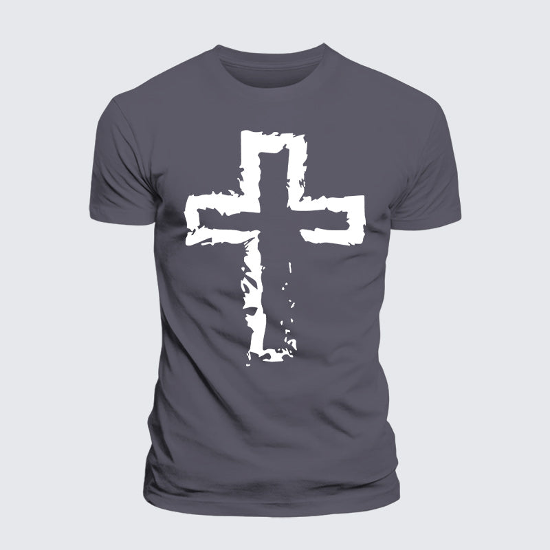 Luxe Mercerized Cotton Tee - Cross Religious