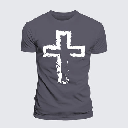 Luxe Mercerized Cotton Tee - Cross Religious