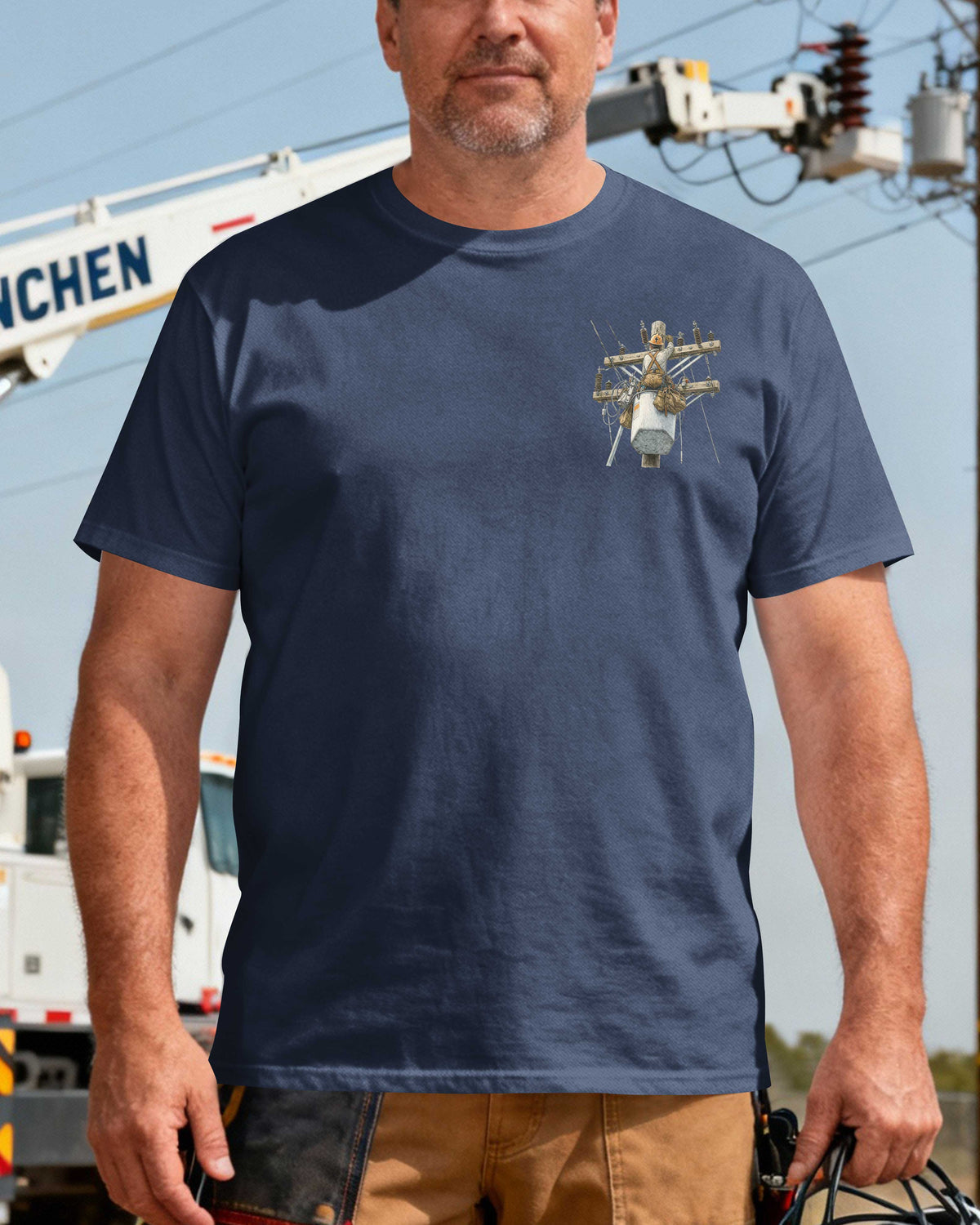 This Lineman Fixes What Storms Break With The Strength God Gives T-Shirt