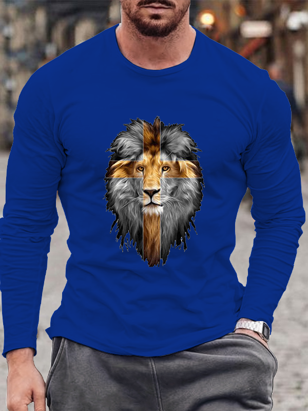 Jesus Lion of Judah Long Sleeve T-Shirt