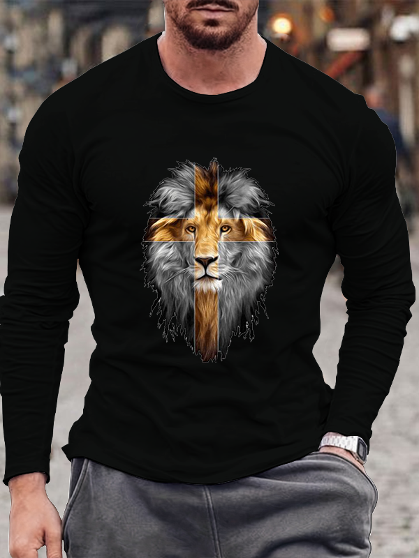 Jesus Lion of Judah Long Sleeve T-Shirt