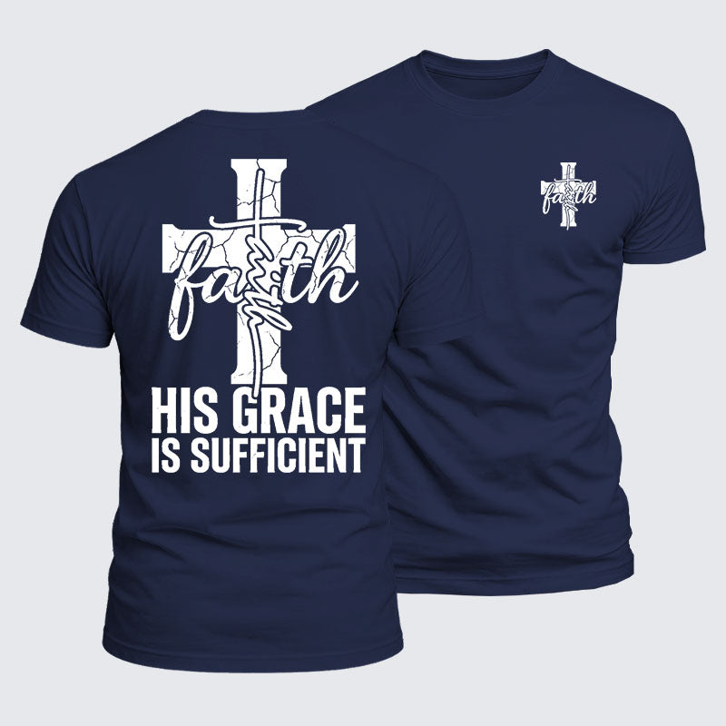 Luxe Mercerized Cotton Tee - His Grace Is Sufficient