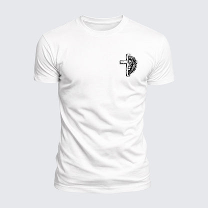 Luxe Mercerized Cotton Tee - Cross Lion