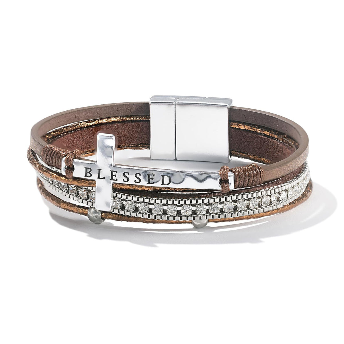 Handwoven Western-style Cross Bracelet