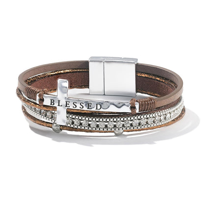 Handwoven Western-style Cross Bracelet