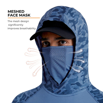 Sun Hoodie with Built-In Face Cover