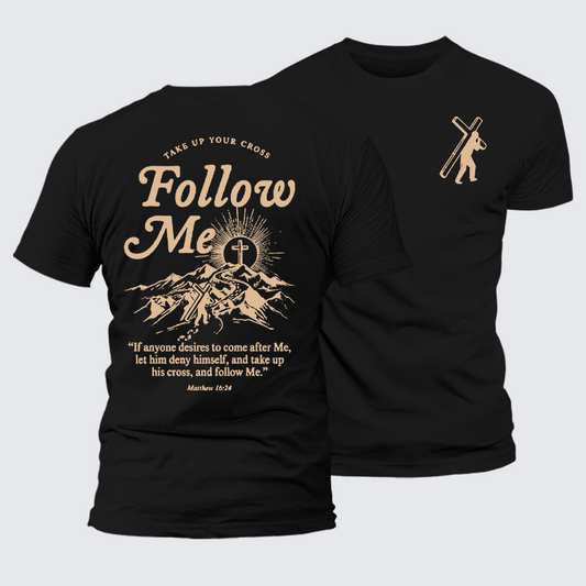 Luxe Mercerized Cotton Tee - Take Up Your Cross And Follow Me