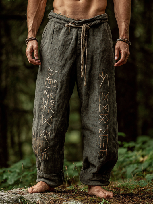 Men's Viking Mystic Runes Nordic Celtic Tribal Knot Pattern Pants