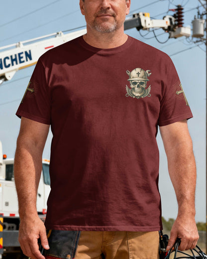 Storms Don't Scare Me God Made Me A Lineman T-Shirt
