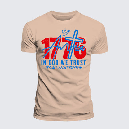 Luxe Mercerized Cotton Tee - 1776 In God We Trust