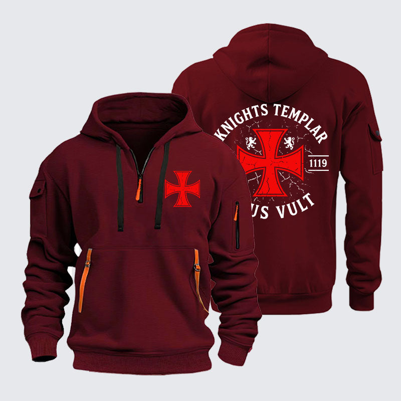 Zipper Hoodies - Knights Templar Deus Vult