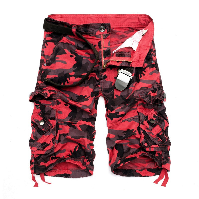 Manlyflex Men's outdoor camouflage cargo shorts