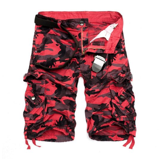 Manlyflex Men's outdoor camouflage cargo shorts