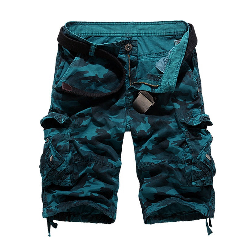 Manlyflex Men's outdoor camouflage cargo shorts