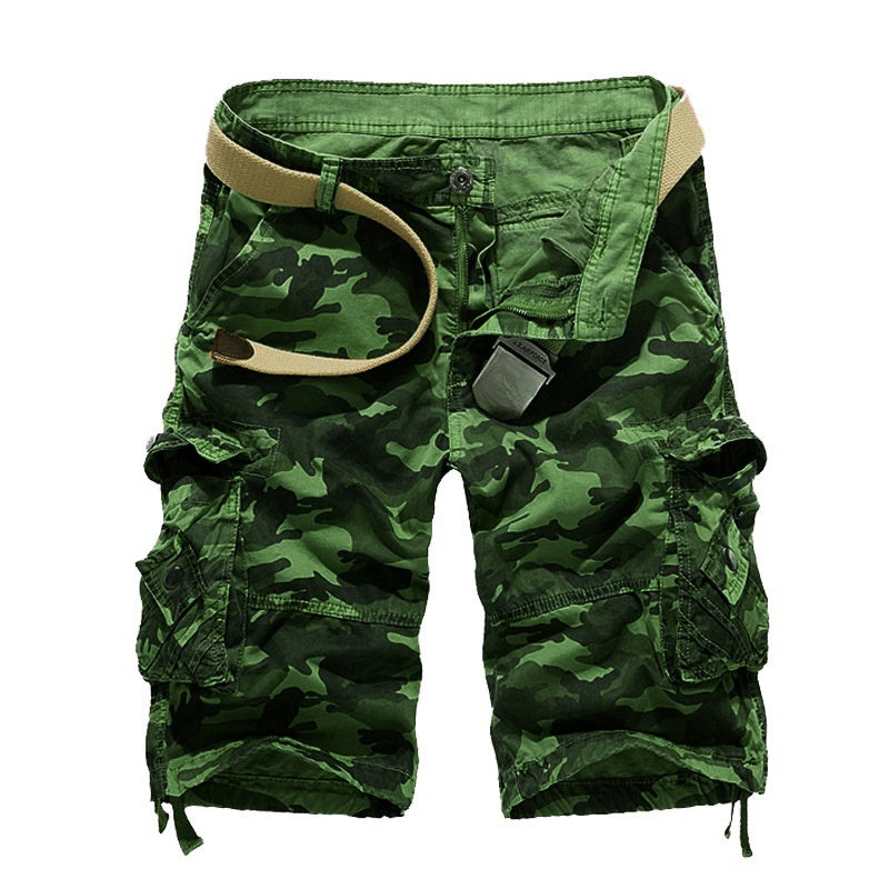 Manlyflex Men's outdoor camouflage cargo shorts