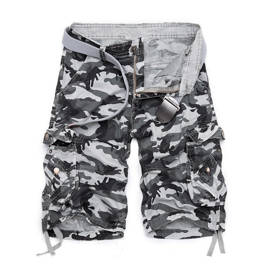 Manlyflex Men's outdoor camouflage cargo shorts