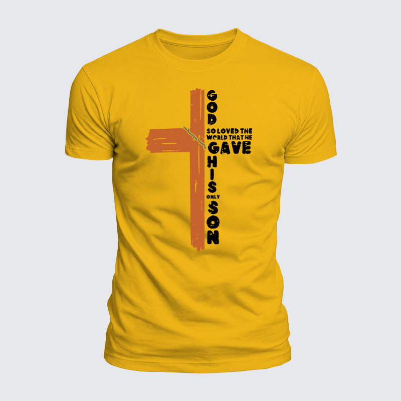 Luxe Mercerized Cotton Tee - Cross God So Loved The World