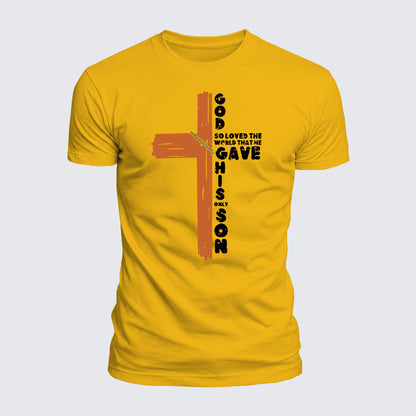 Luxe Mercerized Cotton Tee - Cross God So Loved The World