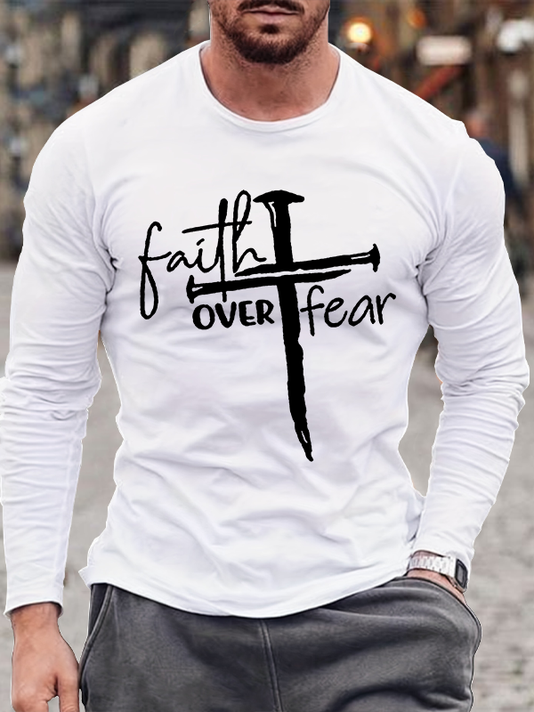 Faith Over Fear Men's Long Sleeve