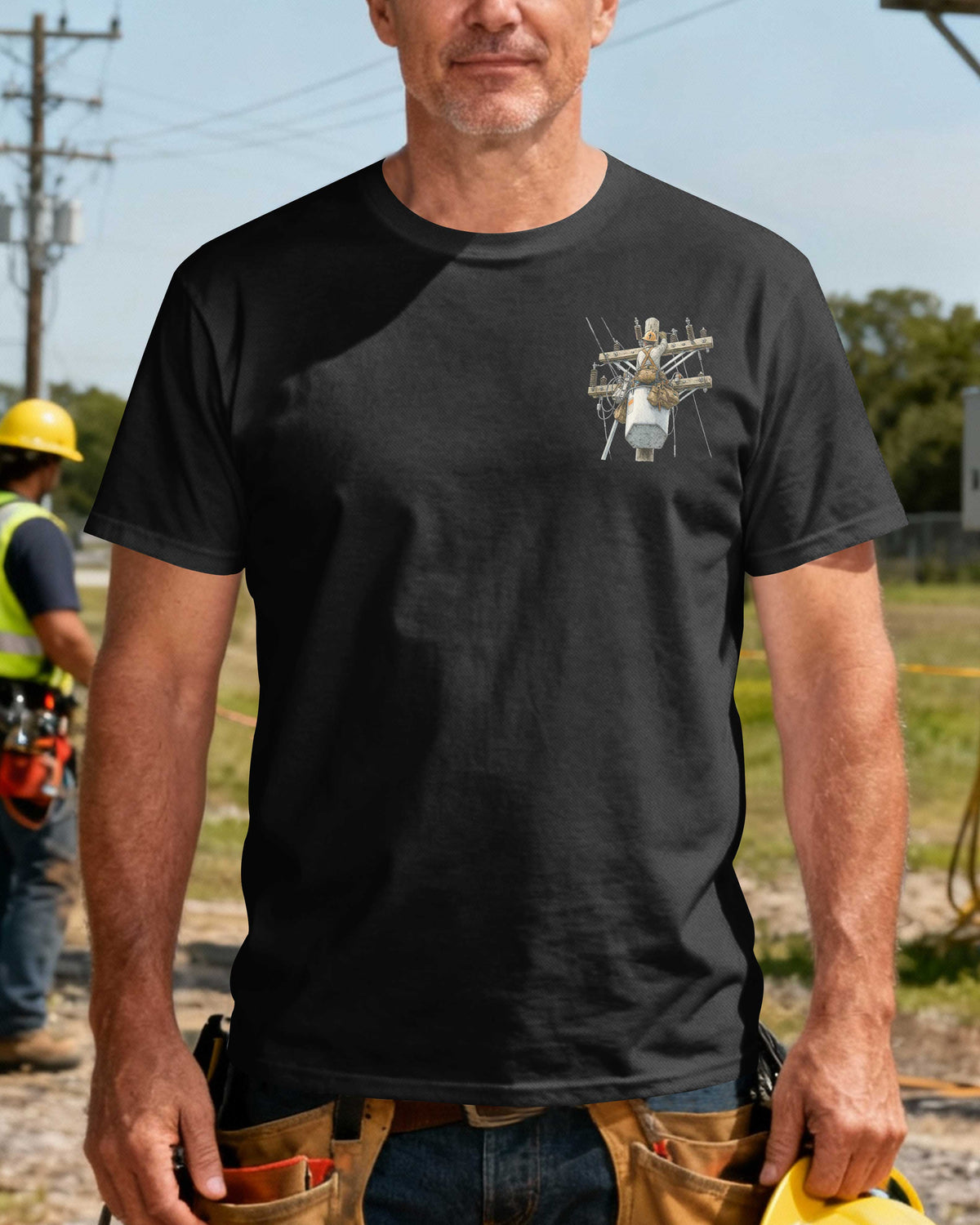 This Lineman Fixes What Storms Break With The Strength God Gives T-Shirt