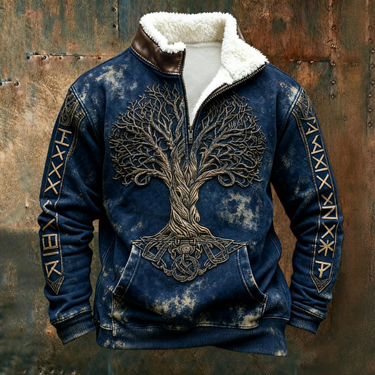 Nordic Winter Viking Sherpa Half Zip Shirt