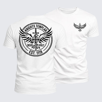 Luxe Mercerized Cotton Tee - Knights Templar Deus Vult