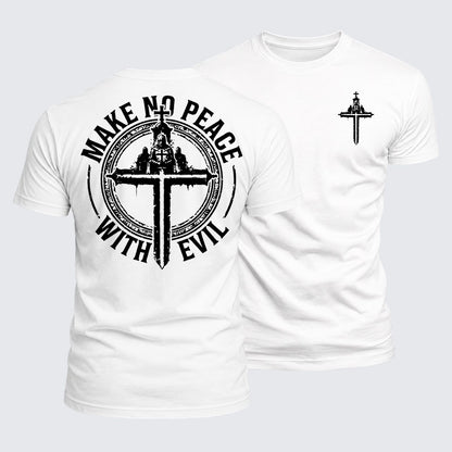 Luxe Mercerized Cotton Tee - Make No Peace With Evil