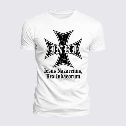 Luxe Mercerized Cotton Tee - INRI Jesus Of Nazareth King Of The Jews