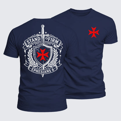 Luxe Mercerized Cotton Tee - Stand Firm Ephesians 6