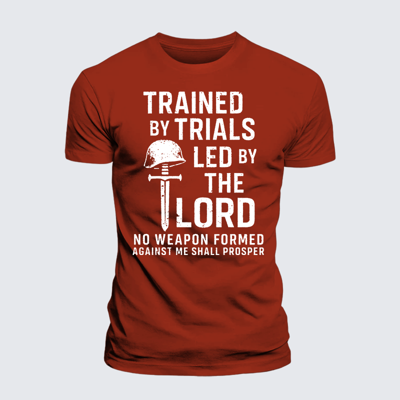 Luxe Mercerized Cotton Tee - Trained By Trials Led By The Lord