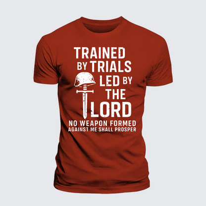 Luxe Mercerized Cotton Tee - Trained By Trials Led By The Lord