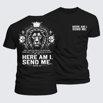 Luxe Mercerized Cotton Tee - Here I Am Send Me Isaiah 6:8