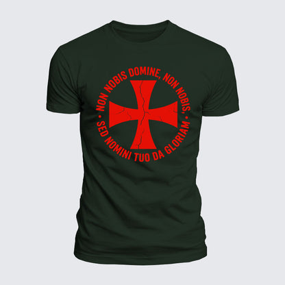 Luxe Mercerized Cotton Tee - Non Nobis Domine, Non Nobis, Sed Nomini Tuo Da Gloriam