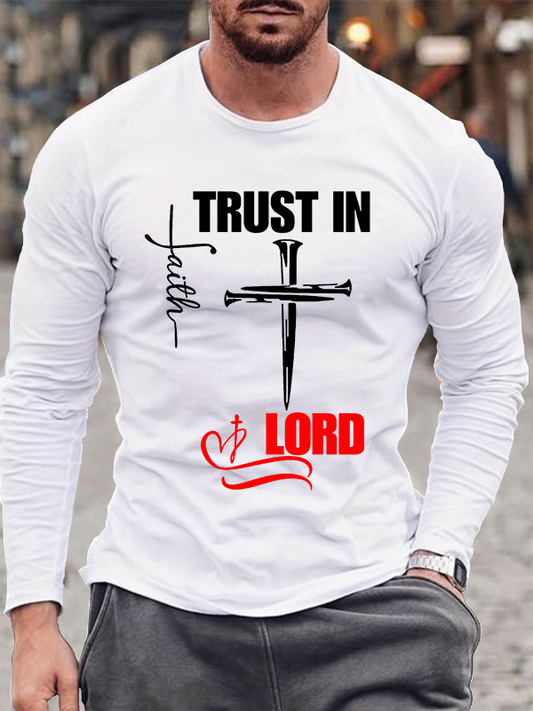 Trust In The Lord Christian Cotton Long Sleeve T-Shirt