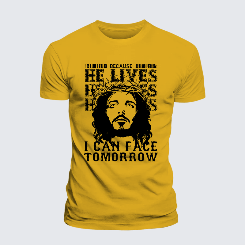 Luxe Mercerized Cotton Tee - Because He Lives
