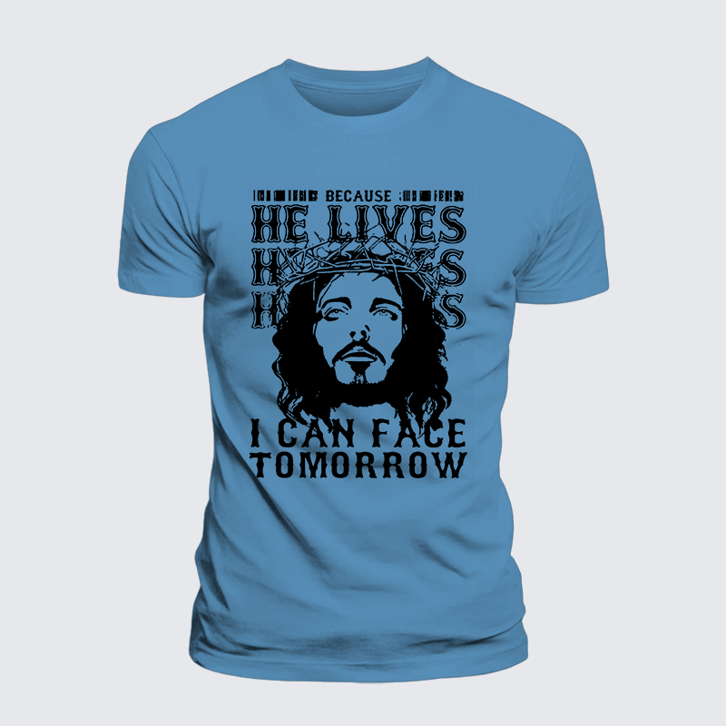 Luxe Mercerized Cotton Tee - Because He Lives