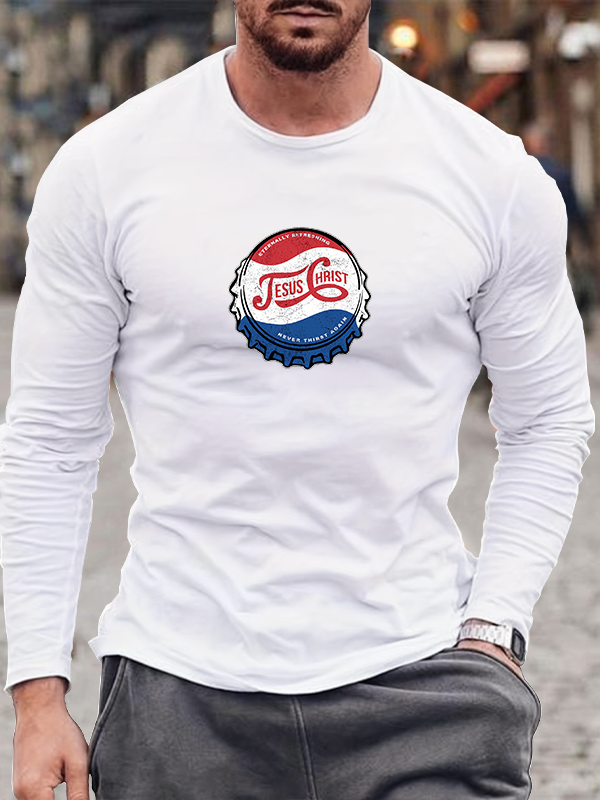 Jesus Bottle Cap Long Sleeve T-Shirt