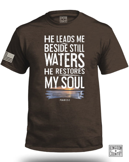 He Leads Me Beside Still Waters T-Shirt