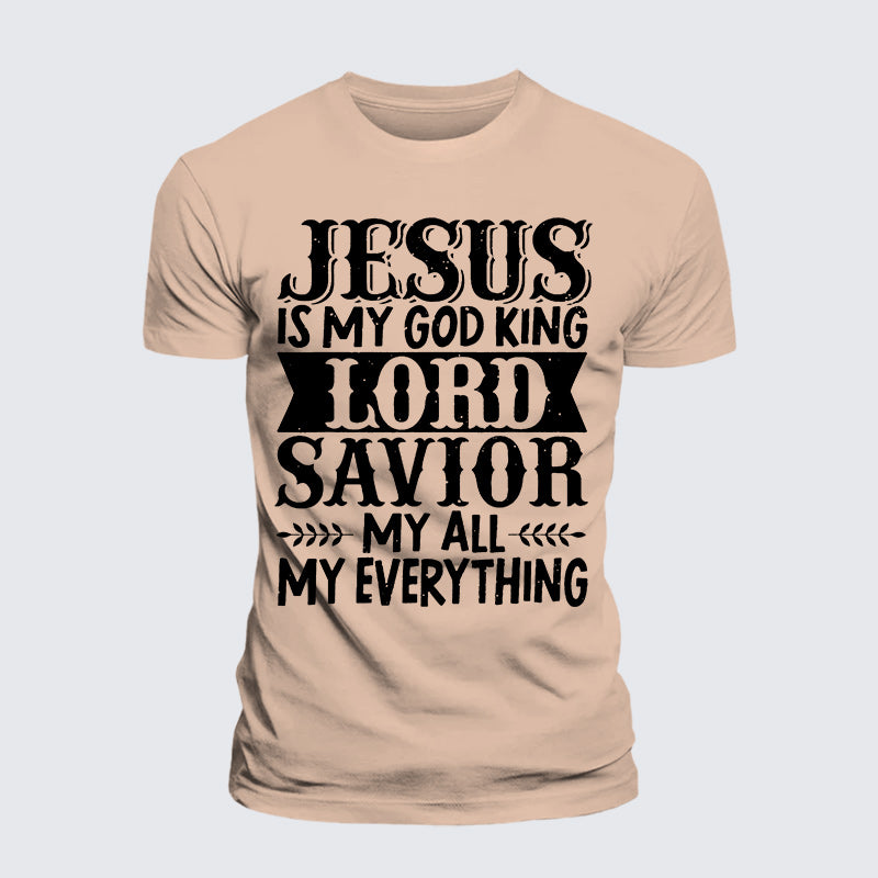 Luxe Mercerized Cotton Tee - Jesus Is My God King Lord Savior My Everything