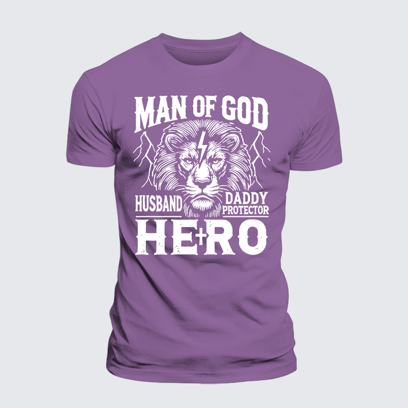 Luxe Mercerized Cotton Tee - Man Of God Husband Daddy Hero